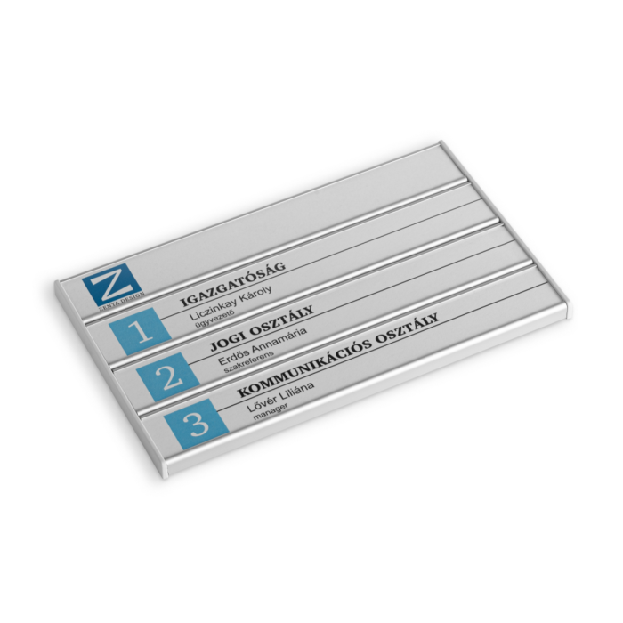 Ajtó névtábla 4 soros